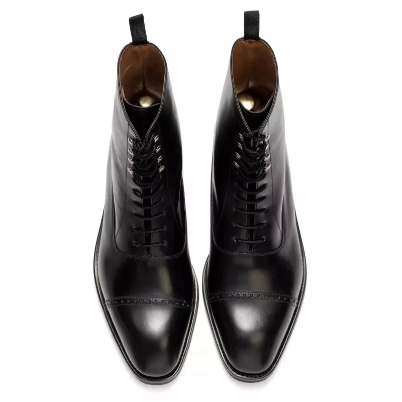 Black Calf Leather Ankle Boots - Carter